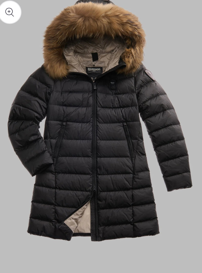 PIUMINO LUNGO CON PELLICCIA KRISTIN - Blauer