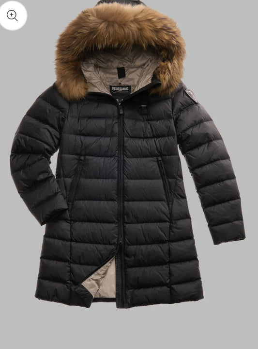 PIUMINO LUNGO CON PELLICCIA KRISTIN - Blauer