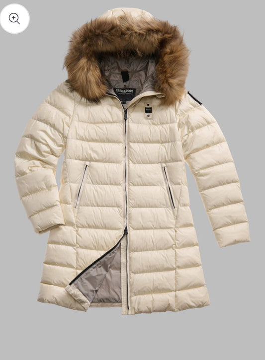 PIUMINO LUNGO CON PELLICCIA KRISTIN - Blauer