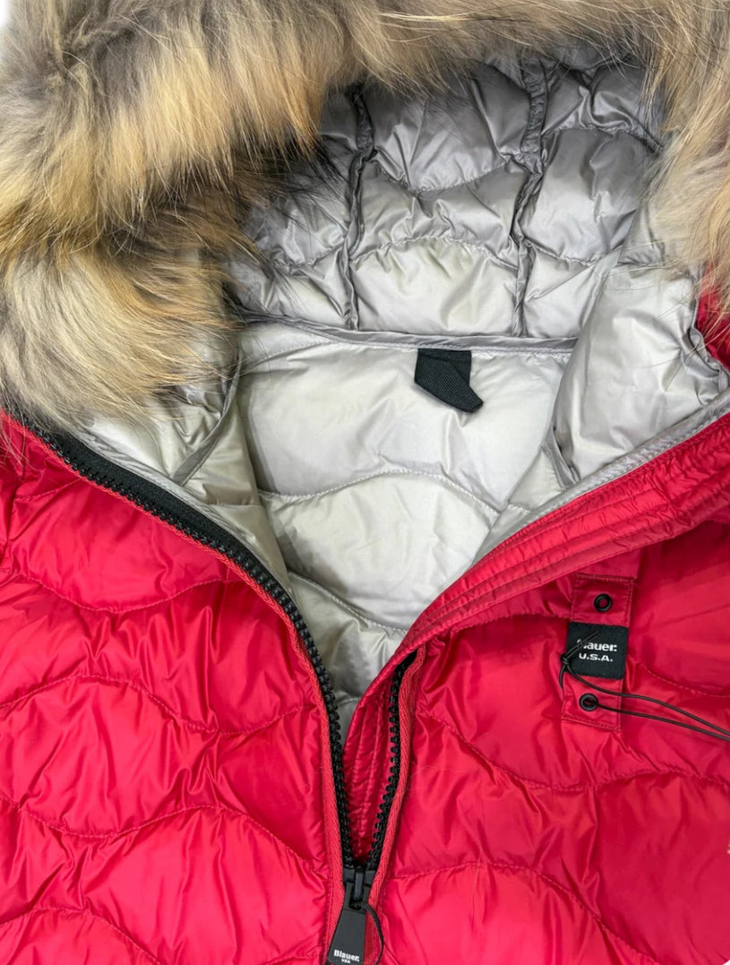 PIUMINO CON BORDO IN PELLICCIA ALDIE - Blauer